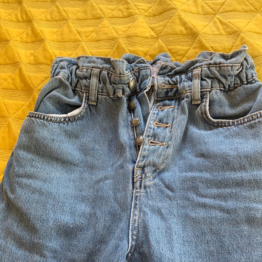 Zara paper bag waisted denim